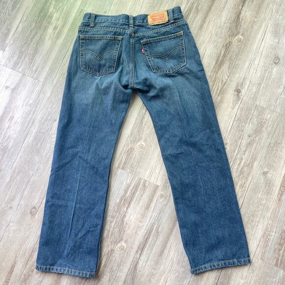 Levi’s 505 Youth Straight Leg Jeans Size 16 Regular Medium Blue Wash (W28 x L28) - Picture 3 of 8